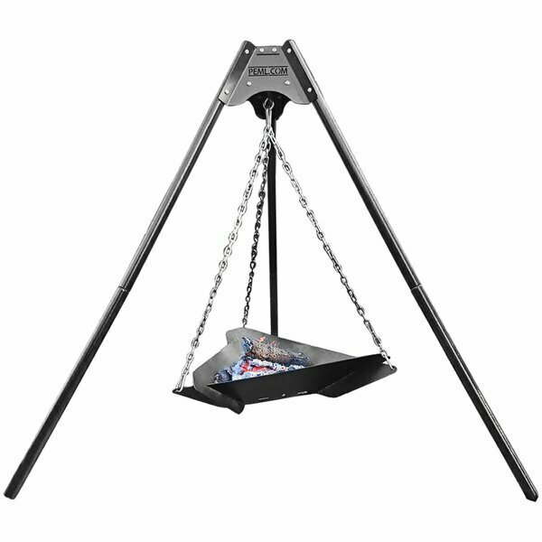 Paris Site Furnishings 70'' Heavy-Duty Steel Tripod Fire Pit 969464343